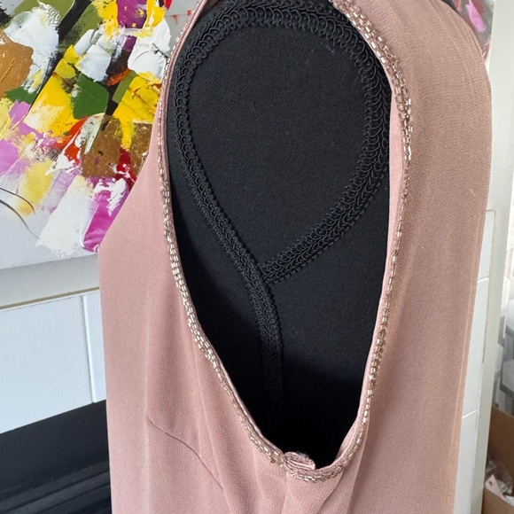 Adrianna Papell Sequin Embellished Dress in Blush - Picture 6 of 8